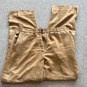 Josephine Chaus Tan Suede-Effect pants